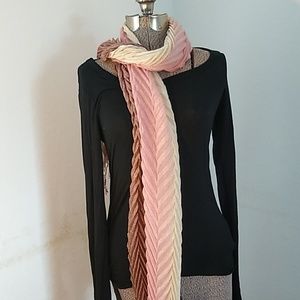 Neopolitan Ice Cream Sparkle Scarf w/Gold Thread